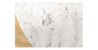 Table ronde SOLEA – Marbre blanc et pied or – Chic et moderne