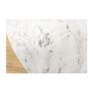 Table ronde SOLEA – Marbre blanc et pied or – Chic et moderne
