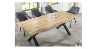 Table RIVET bois 200cm décor 3D