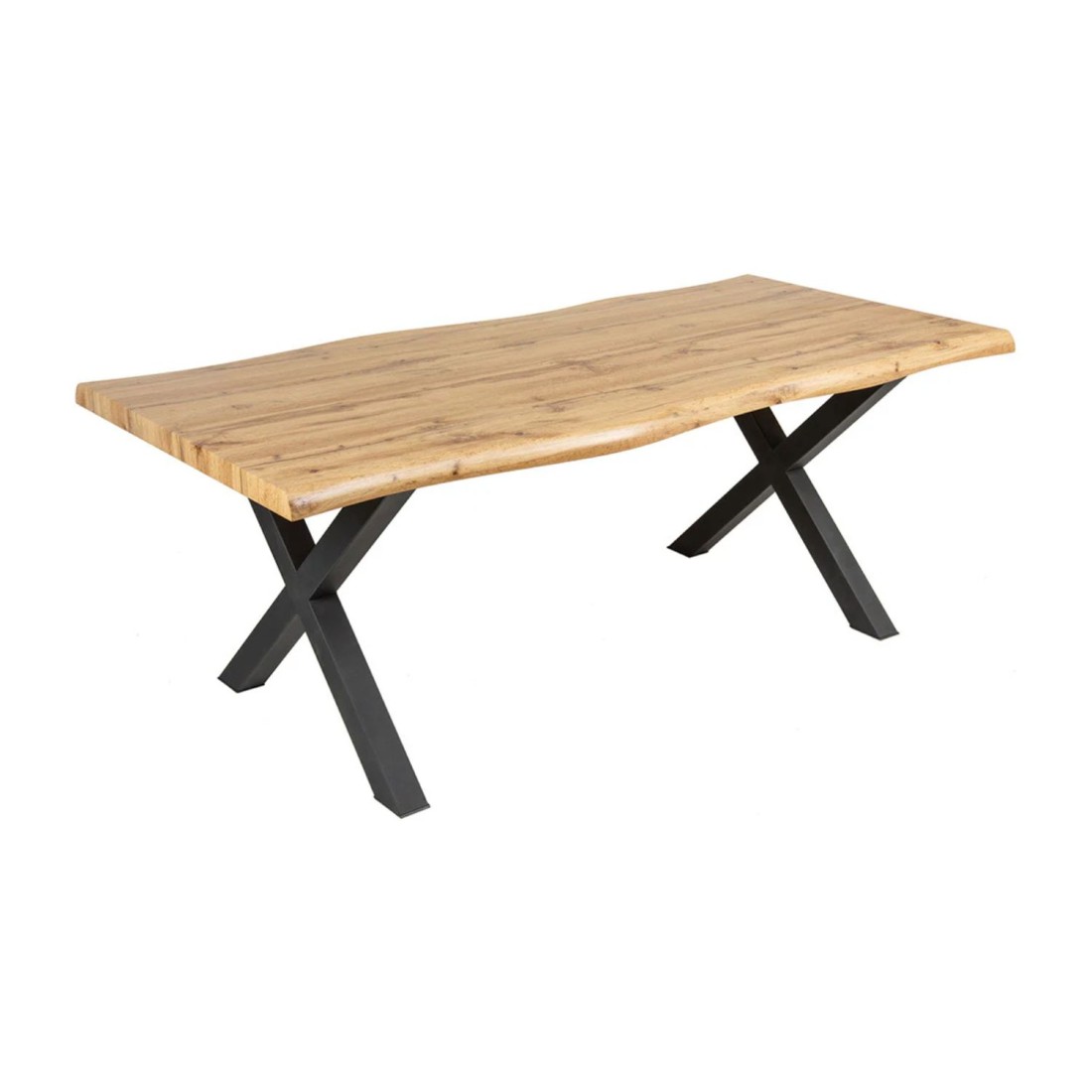 Table RIVET bois 200cm sur fond blanc