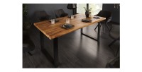 Table LODEN – Rectangulaire 160 cm – Bois Sheesham et métal – Style industriel