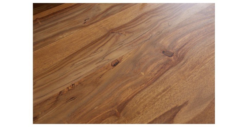 Table LODEN – Rectangulaire 160 cm – Bois Sheesham et métal – Style industriel