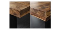 Table LODEN – Rectangulaire 160 cm – Bois Sheesham et métal – Style industriel
