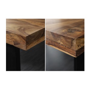 Table LODEN – Rectangulaire 160 cm – Bois Sheesham et métal – Style industriel