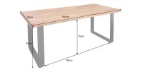 Table LODEN – Rectangulaire 160 cm – Bois Sheesham et métal – Style industriel