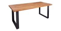 Table LODEN – Rectangulaire 160 cm – Bois Sheesham et métal – Style industriel