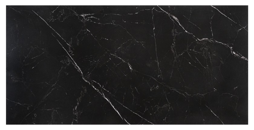 Table VELENA – Rectangulaire 180 cm – Plateau pierre frittée et acier chromé – Style baroque