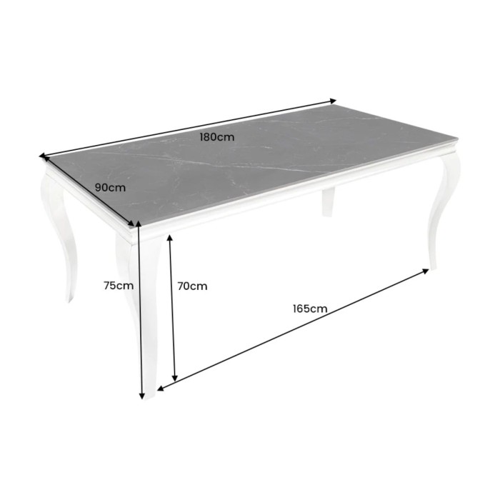 Table VELENA noir dimensions