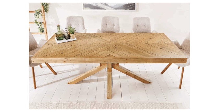 Table LOVARK – Rectangulaire 160 cm – Bois massif de pin – Style rustique