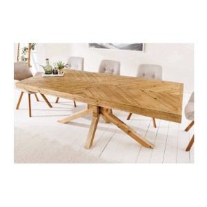 Table LOVARK – Rectangulaire 160 cm – Bois massif de pin – Style rustique