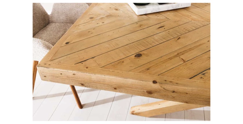 Table LOVARK – Rectangulaire 160 cm – Bois massif de pin – Style rustique