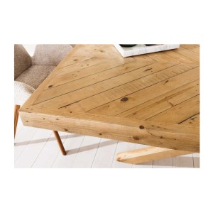 Table LOVARK – Rectangulaire 160 cm – Bois massif de pin – Style rustique