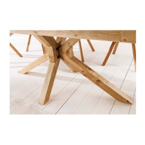 Table LOVARK – Rectangulaire 160 cm – Bois massif de pin – Style rustique