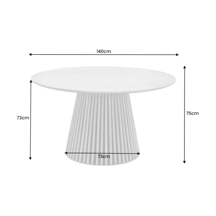 Eettafel KANOVA - Rond 140 cm - Hedendaagse stijl