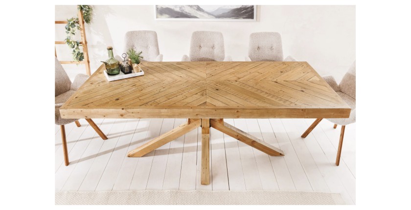 Table de salle à manger LOVARK – Rectangulaire 200 cm – Bois massif de pin