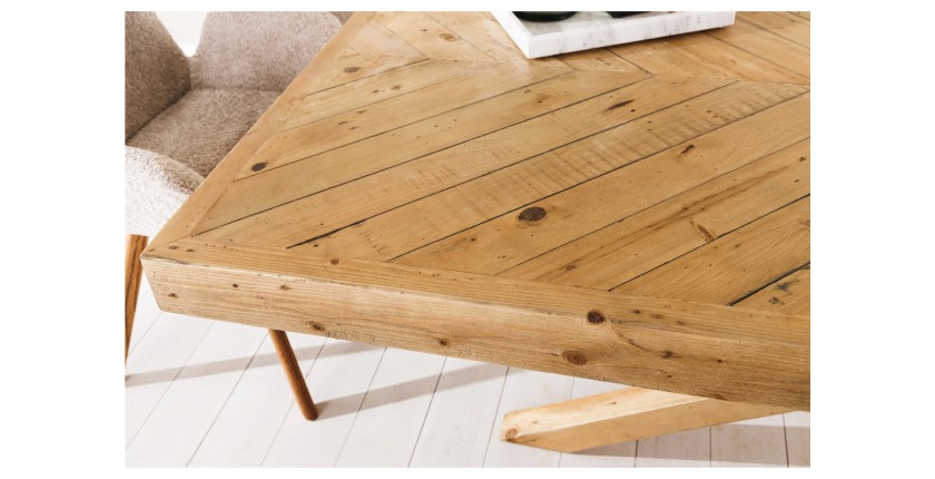 Table de salle à manger LOVARK – Rectangulaire 200 cm – Bois massif de pin