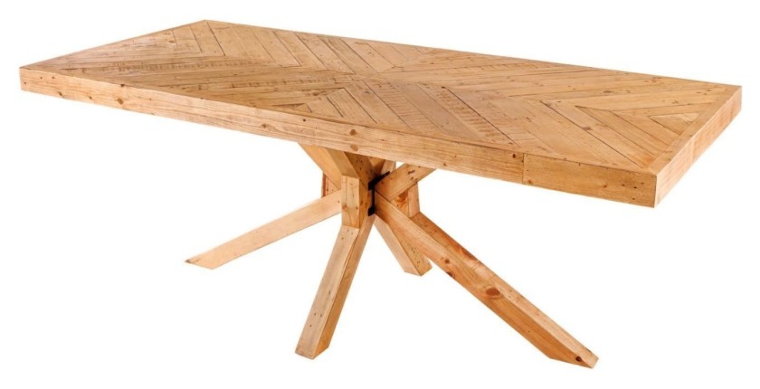 Table de salle à manger LOVARK – Rectangulaire 200 cm – Bois massif de pin