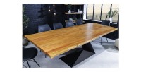 Table ARKAYA – Rectangulaire 200 cm – Bois massif et métal – Style industriel