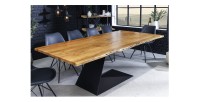 Table ARKAYA – Rectangulaire 200 cm – Bois massif et métal – Style industriel