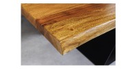 Table ARKAYA – Rectangulaire 200 cm – Bois massif et métal – Style industriel