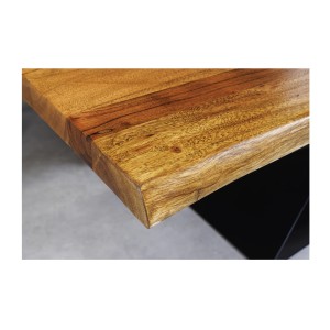 Table ARKAYA – Rectangulaire 200 cm – Bois massif et métal – Style industriel