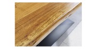 Table ARKAYA – Rectangulaire 200 cm – Bois massif et métal – Style industriel