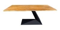 Table ARKAYA – Rectangulaire 200 cm – Bois massif et métal – Style industriel