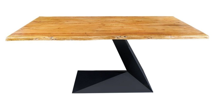 Table ARKAYA – Rectangulaire 200 cm – Bois massif et métal – Style industriel