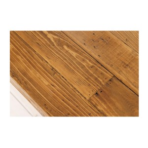 Table de salle à manger RANCHO – Rectangulaire 300 cm – Bois massif de pin recyclé et métal – Style rustique