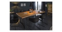 Table LODEN bois foncé bu de côté