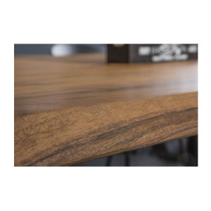 Table de salle à manger ARKAYA – Bois massif d’acacia et métal – Style industriel