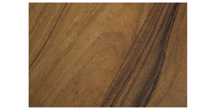 Table de salle à manger ARKAYA – Bois massif d’acacia et métal – Style industriel
