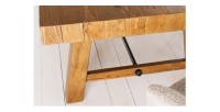 Grande table RANCHO – Rectangulaire 400 cm – Bois massif de pin recyclé et métal – Style rustique
