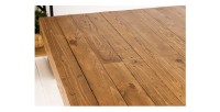 Grande table RANCHO – Rectangulaire 400 cm – Bois massif de pin recyclé et métal – Style rustique