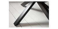 Table de salle à manger SOLARA – Rectangulaire 180 cm – Bois massif Sheesham et métal – Style industriel