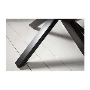 Table de salle à manger SOLARA – Rectangulaire 180 cm – Bois massif Sheesham et métal – Style industriel