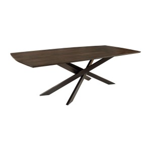 Table de salle à manger ARKOS – Rectangulaire 220 cm – Bois de manguier et métal – Style contemporain