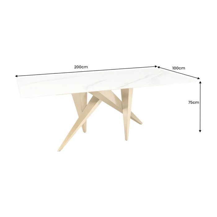 Table AXIS blanche dimensions