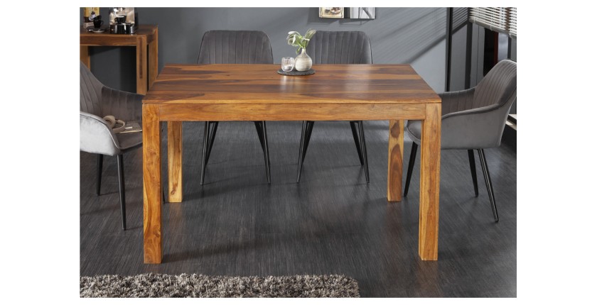 Table de salle à manger TAVINA – Rectangulaire 120 cm – Bois massif – Style rustique