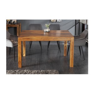 Table de salle à manger TAVINA – Rectangulaire 120 cm – Bois massif – Style rustique