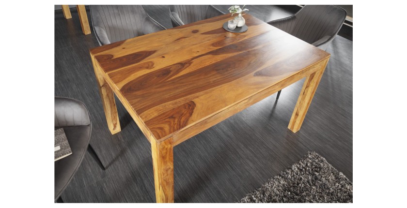 Table de salle à manger TAVINA – Rectangulaire 120 cm – Bois massif – Style rustique