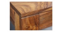 Table de salle à manger TAVINA – Rectangulaire 120 cm – Bois massif – Style rustique