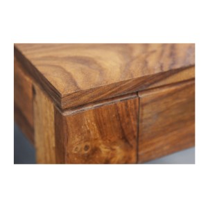 Table de salle à manger TAVINA – Rectangulaire 120 cm – Bois massif – Style rustique