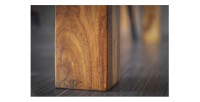 Table de salle à manger TAVINA – Rectangulaire 120 cm – Bois massif – Style rustique