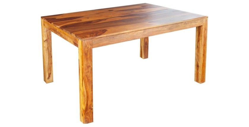 Table de salle à manger TAVINA – Rectangulaire 120 cm – Bois massif – Style rustique