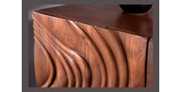 Buffet 175 cm 4 portes bois massif acacia noyer brun – Collection AXIS