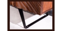 Buffet 175 cm 4 portes bois massif acacia noyer brun – Collection AXIS