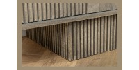 Buffet 170 cm 4 portes bois massif manguier fumé gris – Collection SÖREN