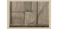 Buffet 170 cm 4 portes bois massif manguier fumé gris – Collection SÖREN