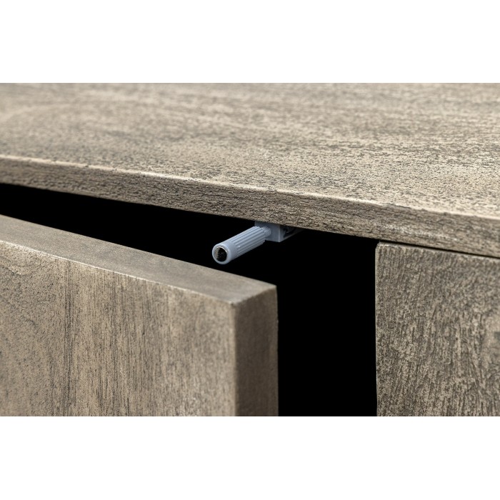 Buffet 170 cm 4 portes bois massif manguier fumé gris – Collection SÖREN